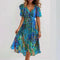 Lin | Stilvolles Midikleid mit Blumenmuster