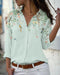 Fleur - Langärmelige Bluse mit Blumendruck