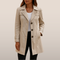 Damen Trenchcoat mit Knöpfen - Mid-Season-Mantel mit Kragen