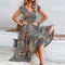 Boho Maxikleid mit kurzen Ärmeln