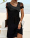 Denisa - Schwarzes Abendkleid für Damen