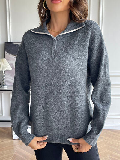 Halbgeschlossener Pullover für Frauen