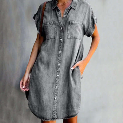 Camilla | Elegantes Jeanshemdkleid für Frauen