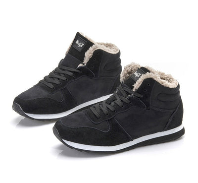 Lässige warme Winterschuhe für Herren – Hohe Sneakers mit Fellfutter
