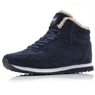 Lässige warme Winterschuhe für Herren – Hohe Sneakers mit Fellfutter