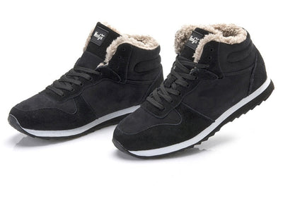 Lässige warme Winterschuhe für Herren – Hohe Sneakers mit Fellfutter