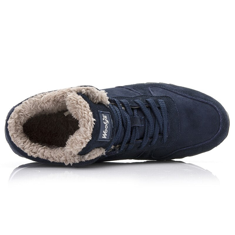 Lässige warme Winterschuhe für Herren – Hohe Sneakers mit Fellfutter