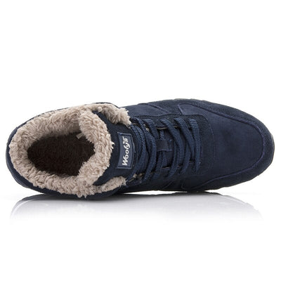 Lässige warme Winterschuhe für Herren – Hohe Sneakers mit Fellfutter