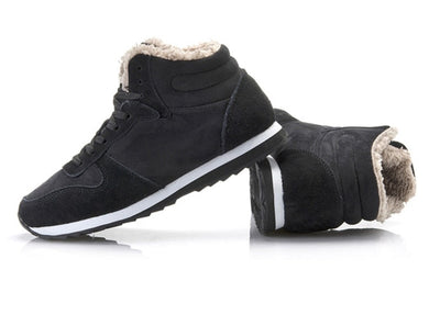Lässige warme Winterschuhe für Herren – Hohe Sneakers mit Fellfutter