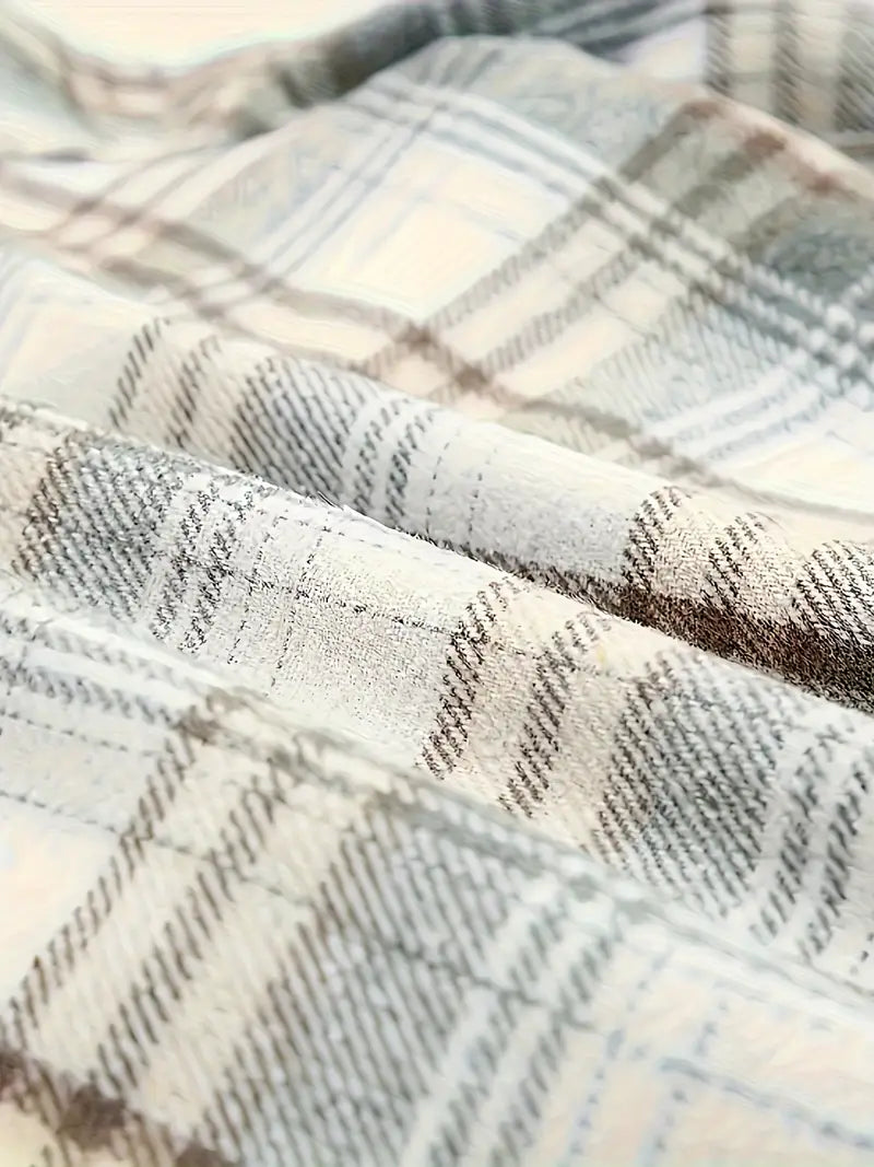 Karierte Jacke mit Reißverschluss