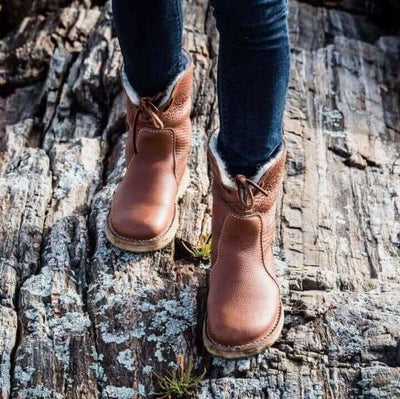 Wasserdichte Damenstiefel aus Fleece mit warmem Wollfutter – ideal für den Winter