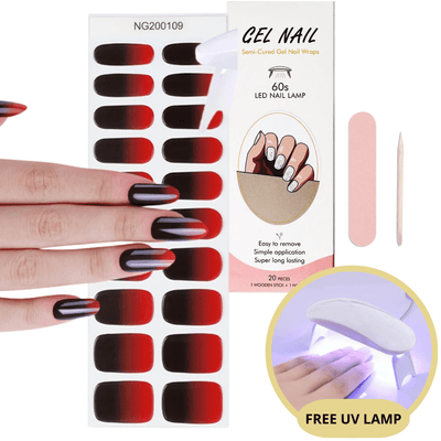 Gel-Nagelsticker-Set mit UV-Lampe