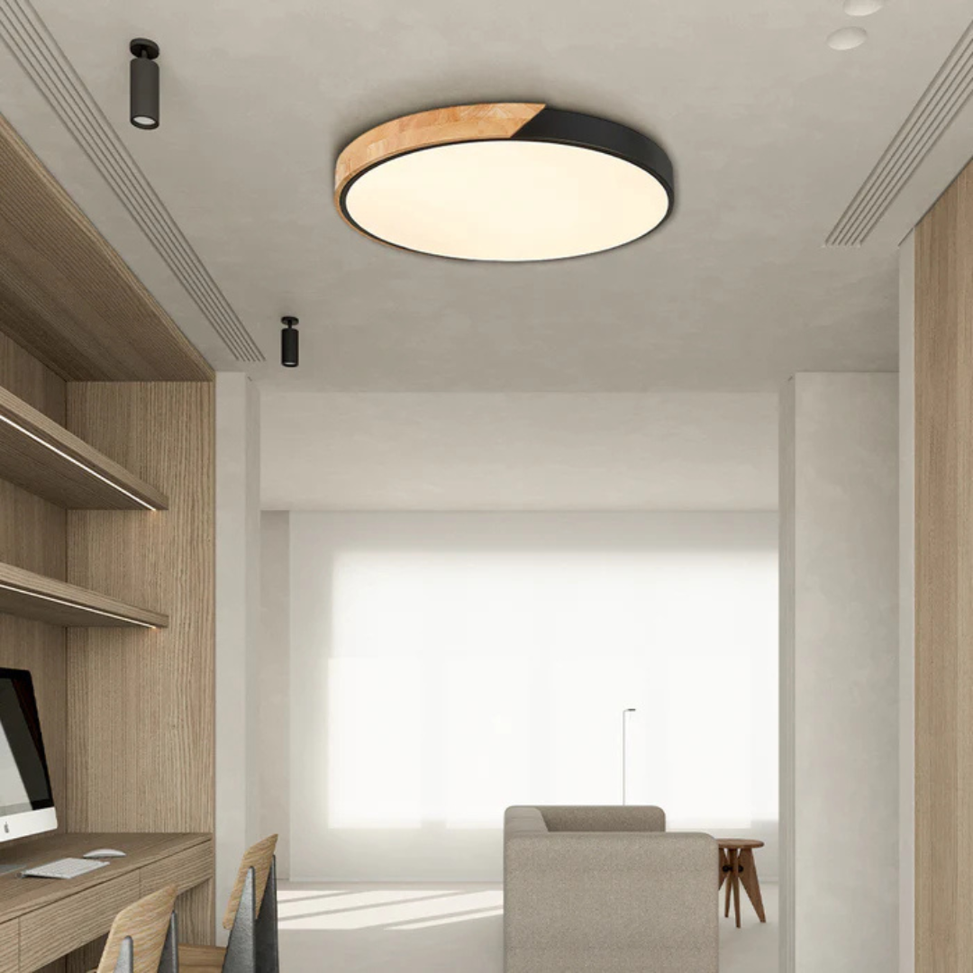 Delos - Skandinavische LED-Deckenleuchte aus Holz