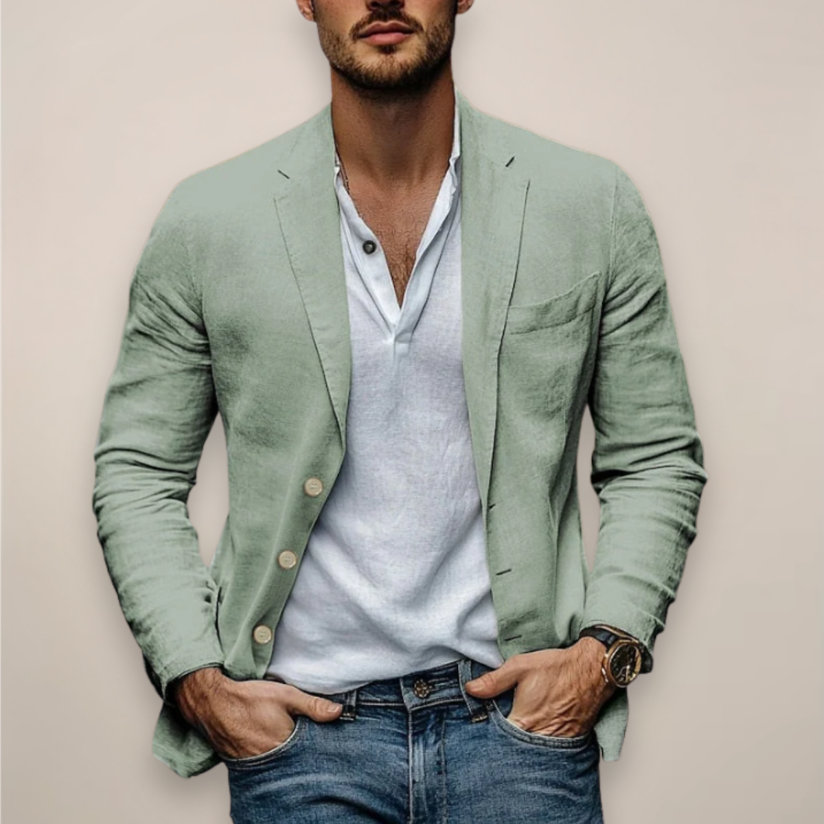 natürliche Texturblazer für Herren - Leicht, bequem und elegant für den Sommer