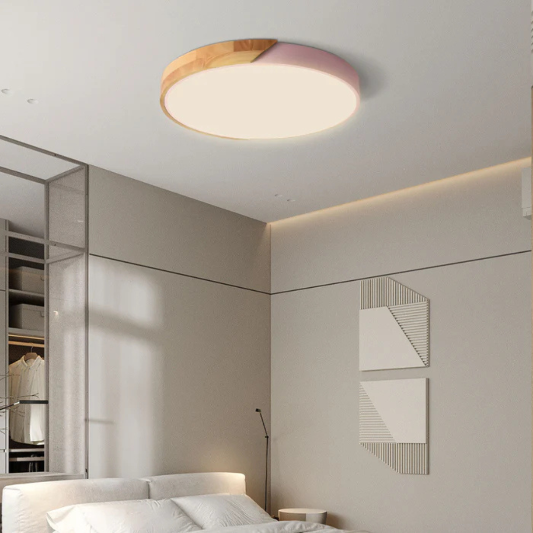 Delos - Skandinavische LED-Deckenleuchte aus Holz