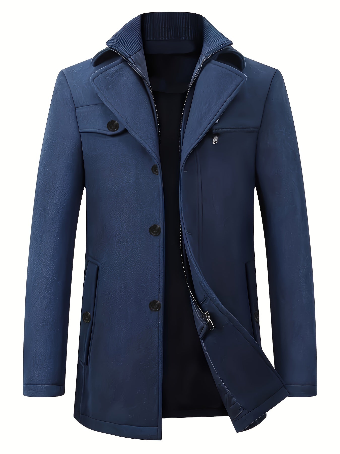 Floris | Chaqueta casual con cremallera para hombre, lisa