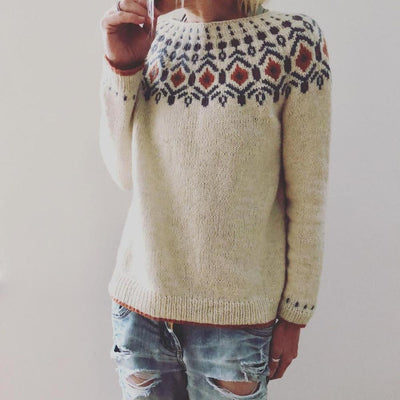 Maaike | Stilvoller Damenpullover mit geometrischem Muster | Warm und bequem