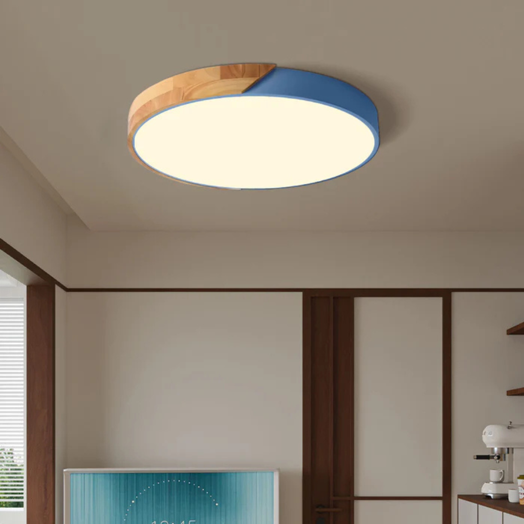 Delos - Skandinavische LED-Deckenleuchte aus Holz