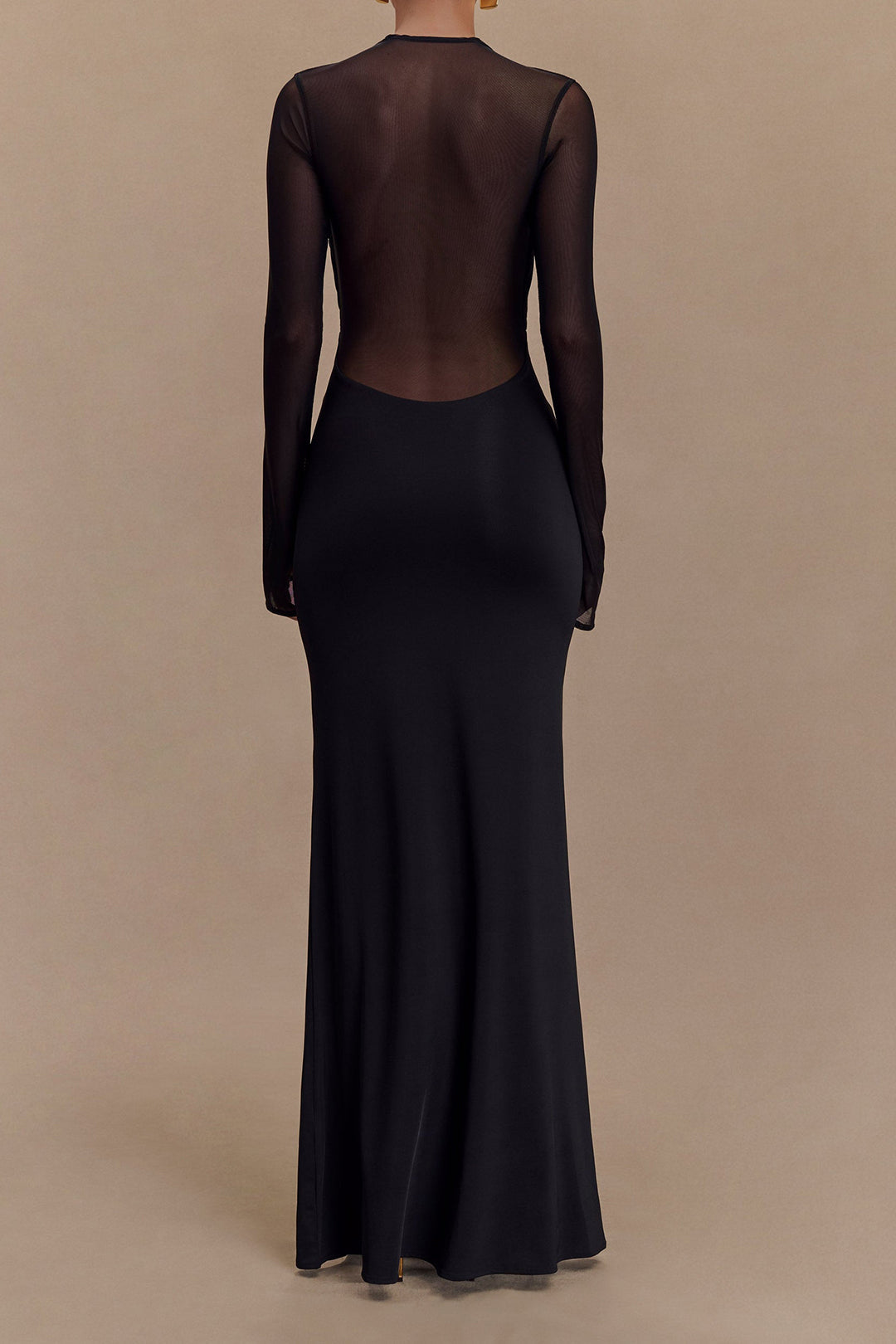 Gillian - Stylisches Damen Maxikleid aus durchsichtigem Mesh mit transparentem Design