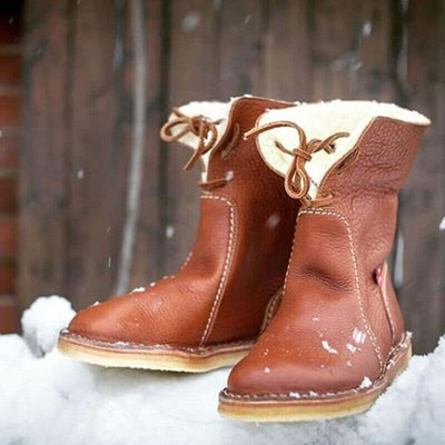 Wasserdichte Damenstiefel aus Fleece mit warmem Wollfutter – ideal für den Winter