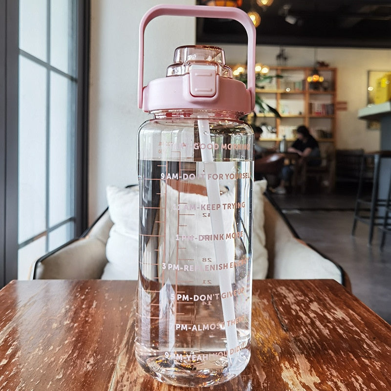 Motivations-Wasserflasche | 2L Umweltfreundlich