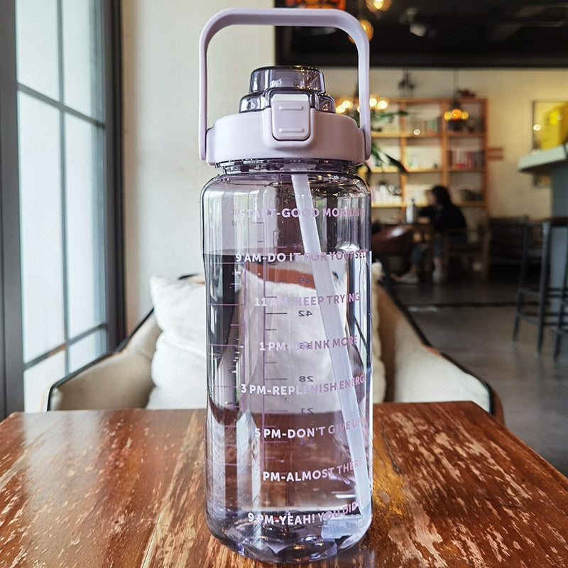 Motivations-Wasserflasche | 2L Umweltfreundlich