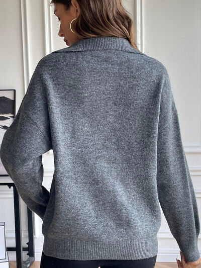 Halbgeschlossener Pullover für Frauen