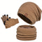 Freizeit Winter Plüsch 3-teiliges Set für Männer