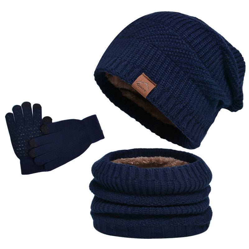 Freizeit Winter Plüsch 3-teiliges Set für Männer