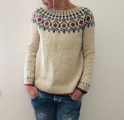 Maaike | Stilvoller Damenpullover mit geometrischem Muster | Warm und bequem