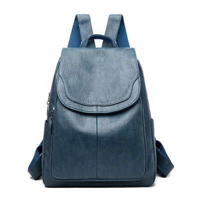 Diebstahlsicherer PU Lederrucksack für stilvolle Frauen | Edah