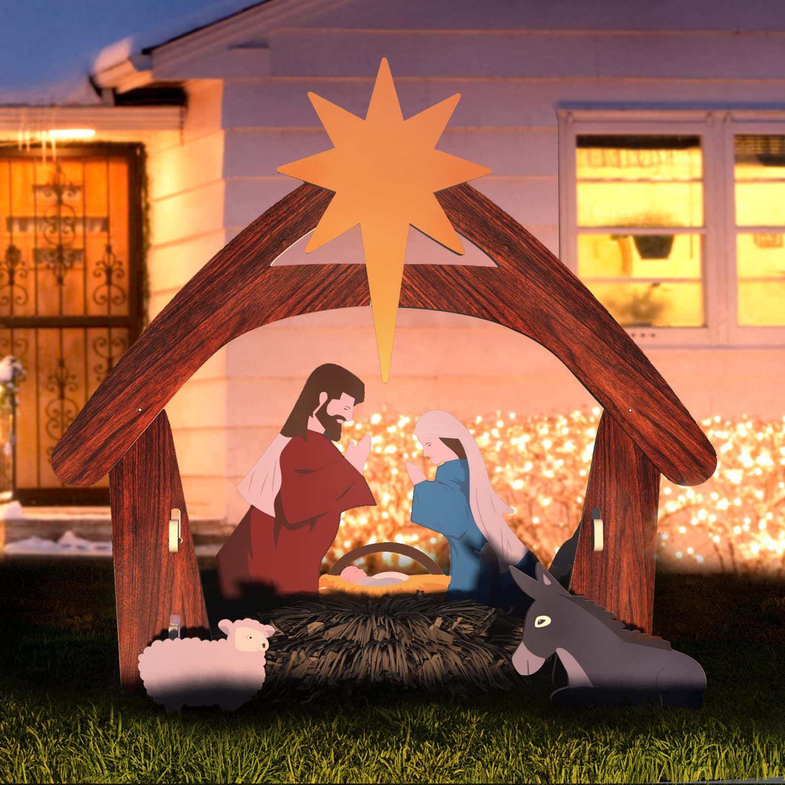 Outdoor-Weihnachtskrippe Silhouette Display