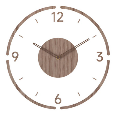 Nock - Große Wanduhr aus Acryl und Holz für das Wohnzimmer