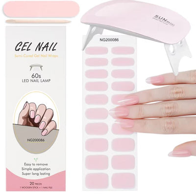Gel-Nagelsticker-Set mit UV-Lampe