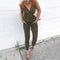 Clara Lässiger Jumpsuit mit V-Ausschnitt und Verstellbarem Bund