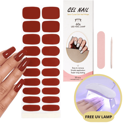 Gel-Nagelsticker-Set mit UV-Lampe