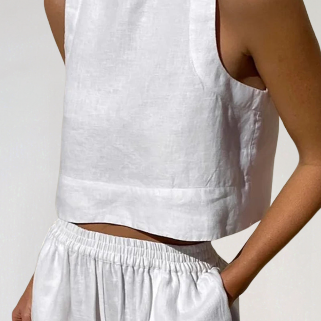 Damen-Loungewear-Set aus natürliche Textur für den Sommer