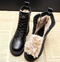 Delphine - Winterstiefel aus schwarzem PU Leder