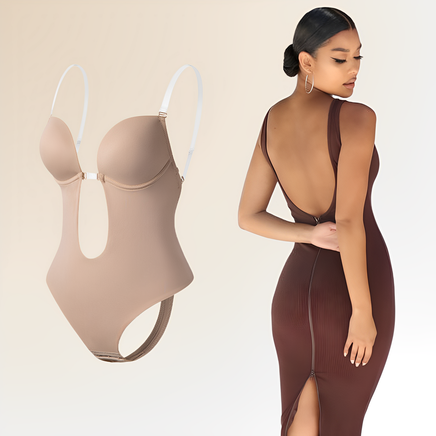 Amely Rückenfreier Body Bra für Frauen - Unsichtbarer Halt und Komfort ohne sichtbare Träger