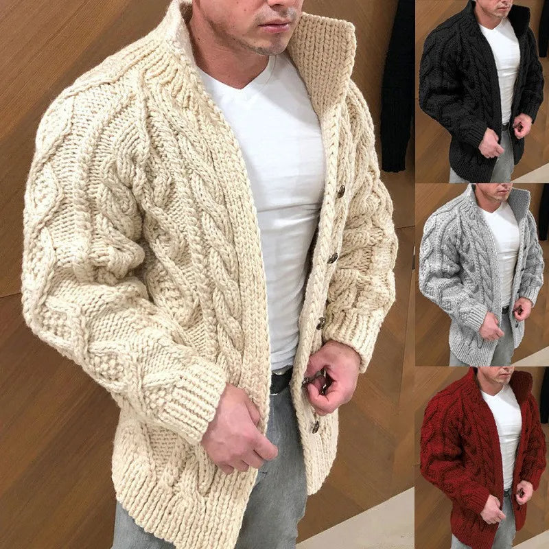 Chunky-Strickjacke für Herren – warm und bequem