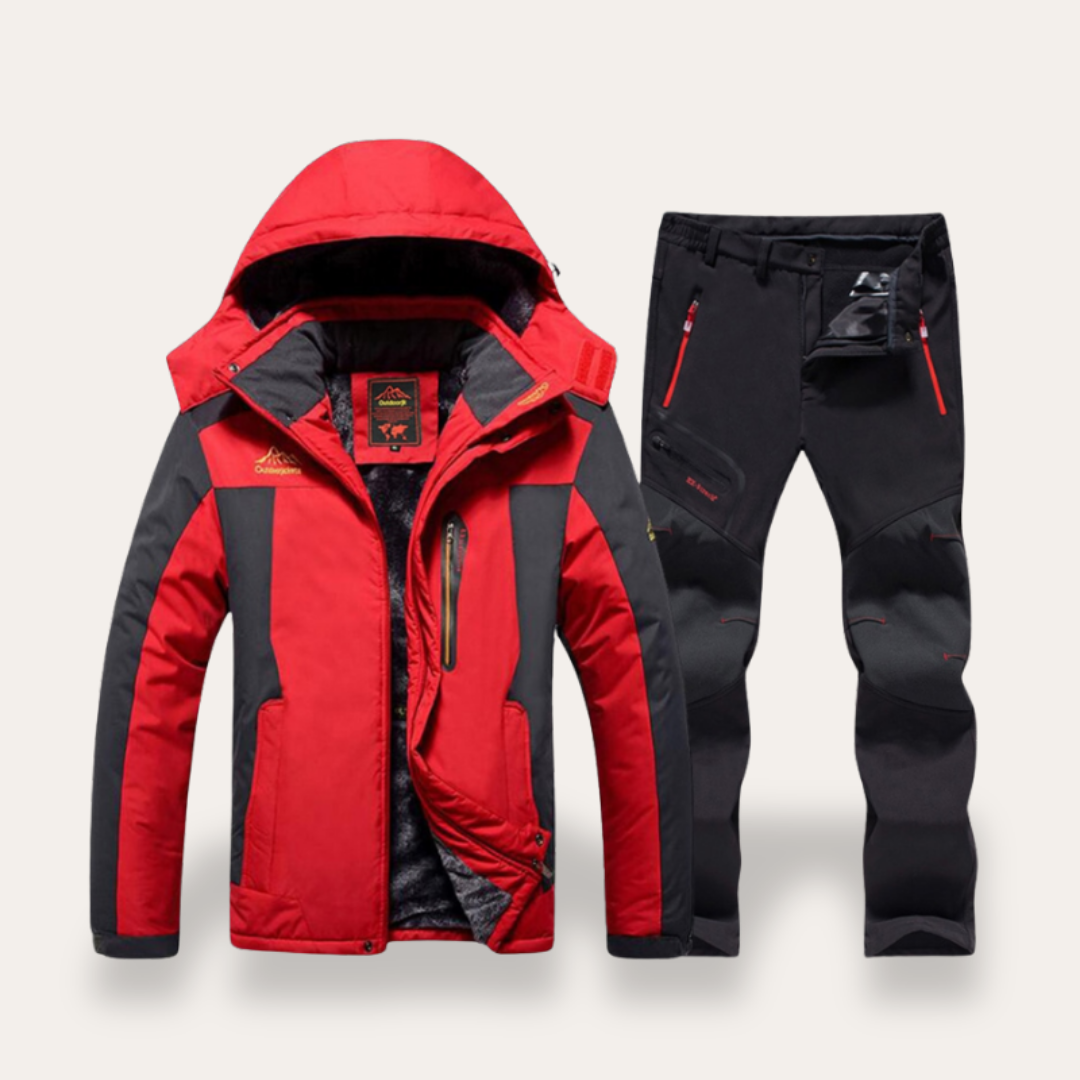 Herren Outdoor Winterjacke & Thermohose Set Funktionskleidung