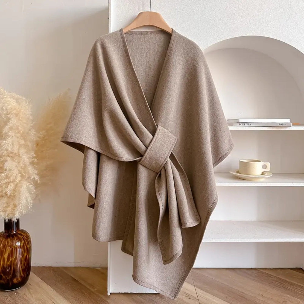 Luxuriöser winddichter Schal-Mantel mit elegantem Fall