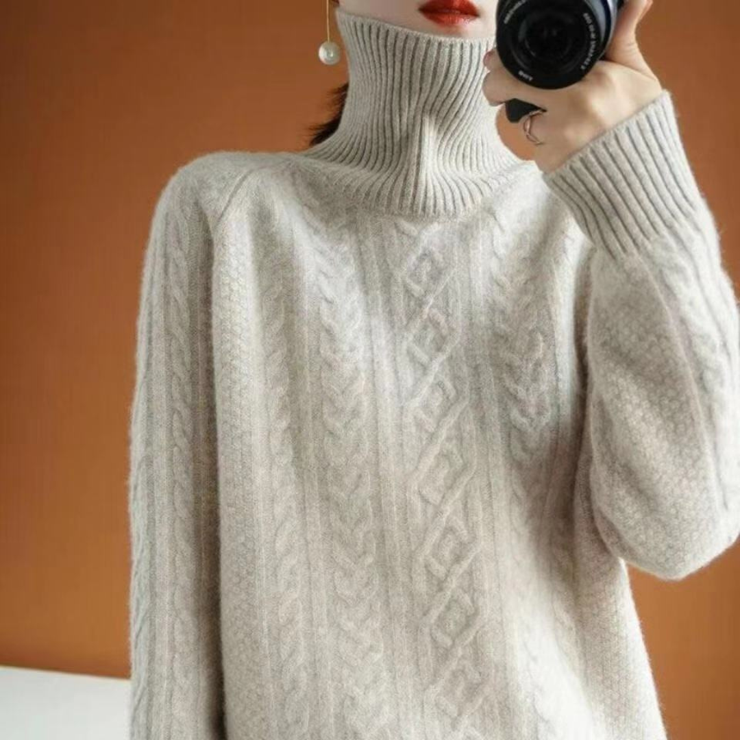 Judy | Damenstrickpullover | Rollkragenpullover | Warm