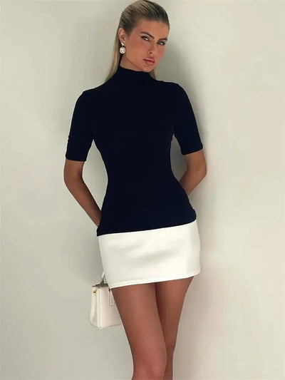 Herbst - Mühelos schickes, tailliertes Minikleid für Frauen