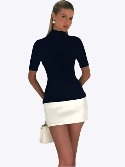 Herbst - Mühelos schickes, tailliertes Minikleid für Frauen