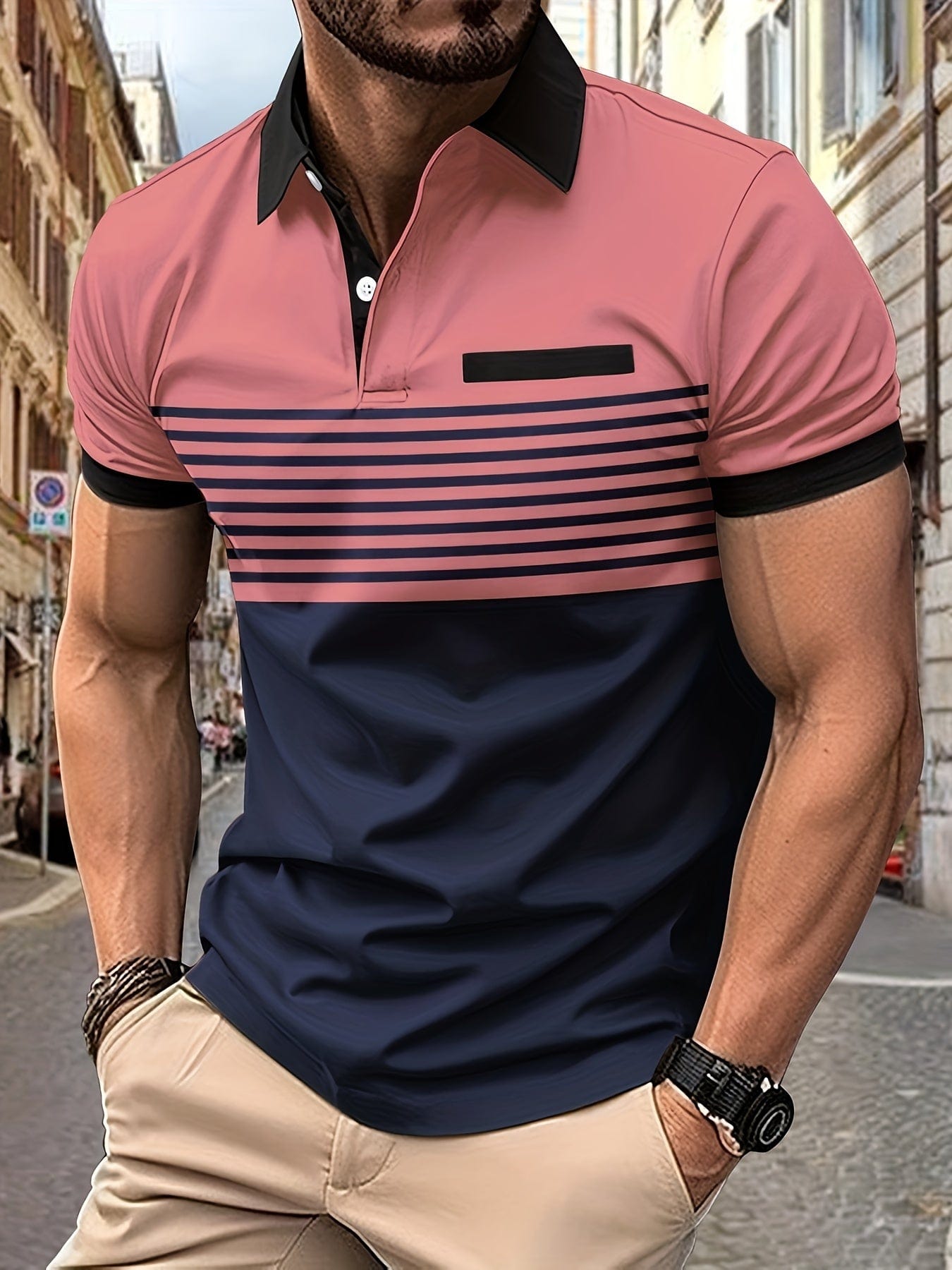 Gestreiftes Sommer-Poloshirt für Männer | Louis