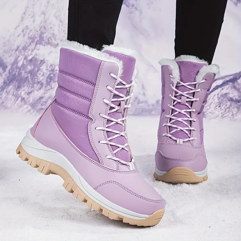 Wasserdichte Damen-Schneestiefel – isolierte Winterstiefel mit rutschfester Sohle