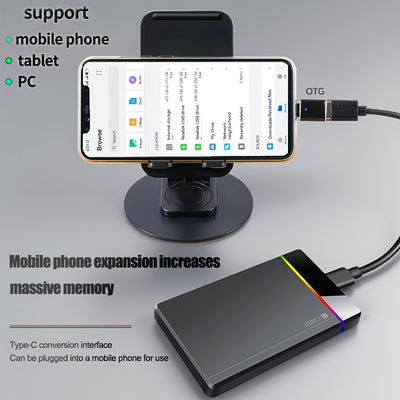 Portabel extern hårddisk USB-C & PD Fast (250 GB-500 GB, för PC, Mac och smarta enheter)