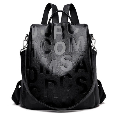 GuardGlam | Anti-Diebstahl Neue Frauen Rucksack Hohe Qualität Weiches PU Leder Rucksack