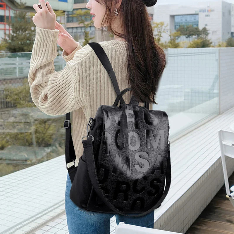 GuardGlam | Anti-Diebstahl Neue Frauen Rucksack Hohe Qualität Weiches PU Leder Rucksack
